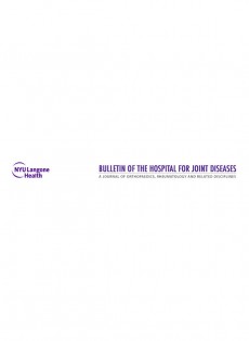 Bulletin Of The Hospital For Joint Diseases